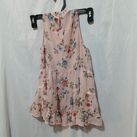 BEAUTEES Girls Pink  Lace Floral Dress Size S - Picture 7 of 10